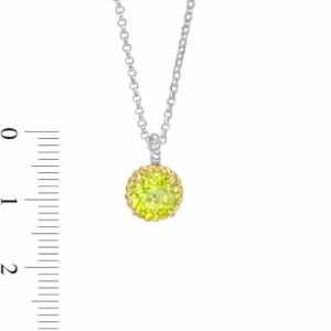 Колье из серебра 925 пробы с перидотом