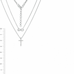 Колье из серебра с бриллиантом