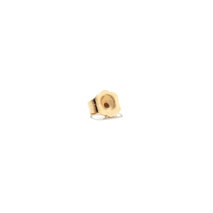 Маленькая одиночная серьга из желтого золота 585 пробы с опалом