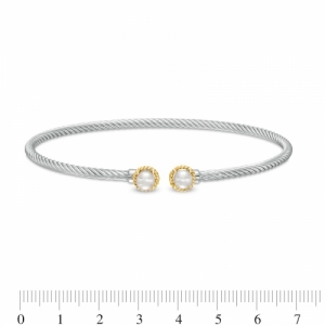 Браслет из серебра 925 пробы с белым жемчугом