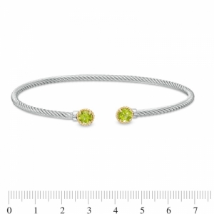 Браслет из серебра 925 пробы с перидотом