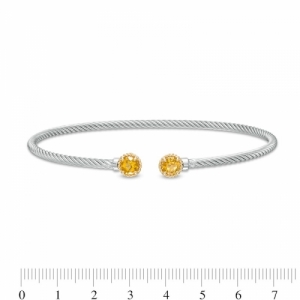 Браслет из серебра 925 пробы с цитрином