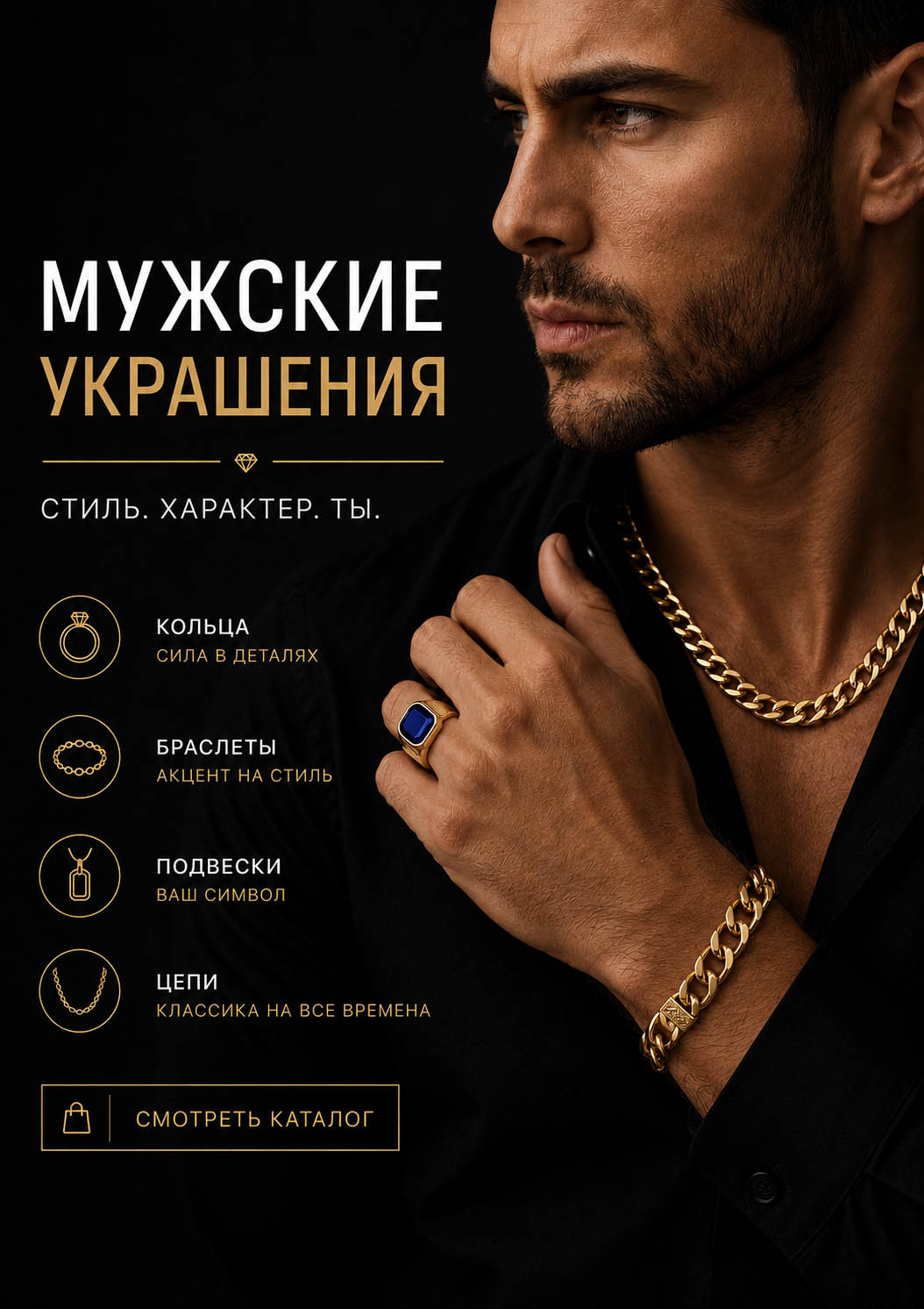 Мужские ювелирные изделия SVITA